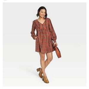 Women's Knox Rose Brown Plaid Dress